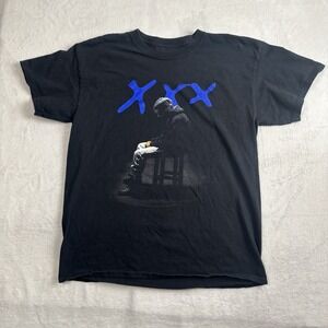 XXXTentacion 2019 Black Short Sleeve Graphic Rap Shirt Men's Large